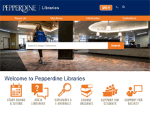 Tablet Screenshot of library.pepperdine.edu