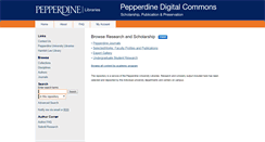 Desktop Screenshot of digitalcommons.pepperdine.edu