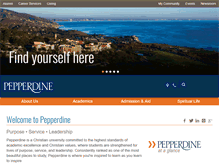 Tablet Screenshot of pepperdine.edu